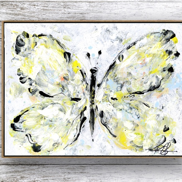 Original Abstract Painting on Canvas, Ready to hang, Butterfly Whispers 1 - Picture 6 of 8